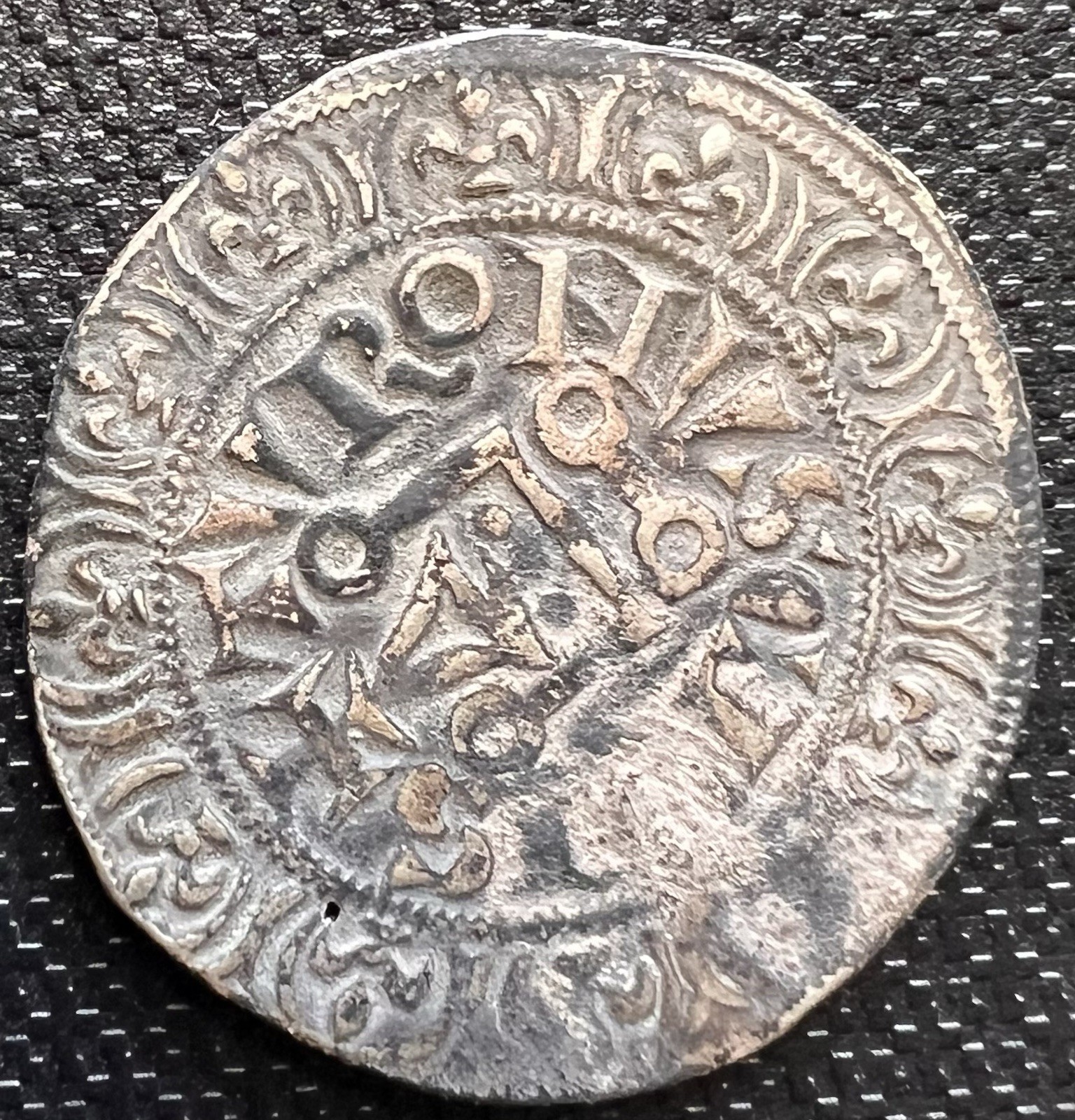 1280-1305 France Philip IV Silver Gros Tournois A l\'O rond Medieval Coin