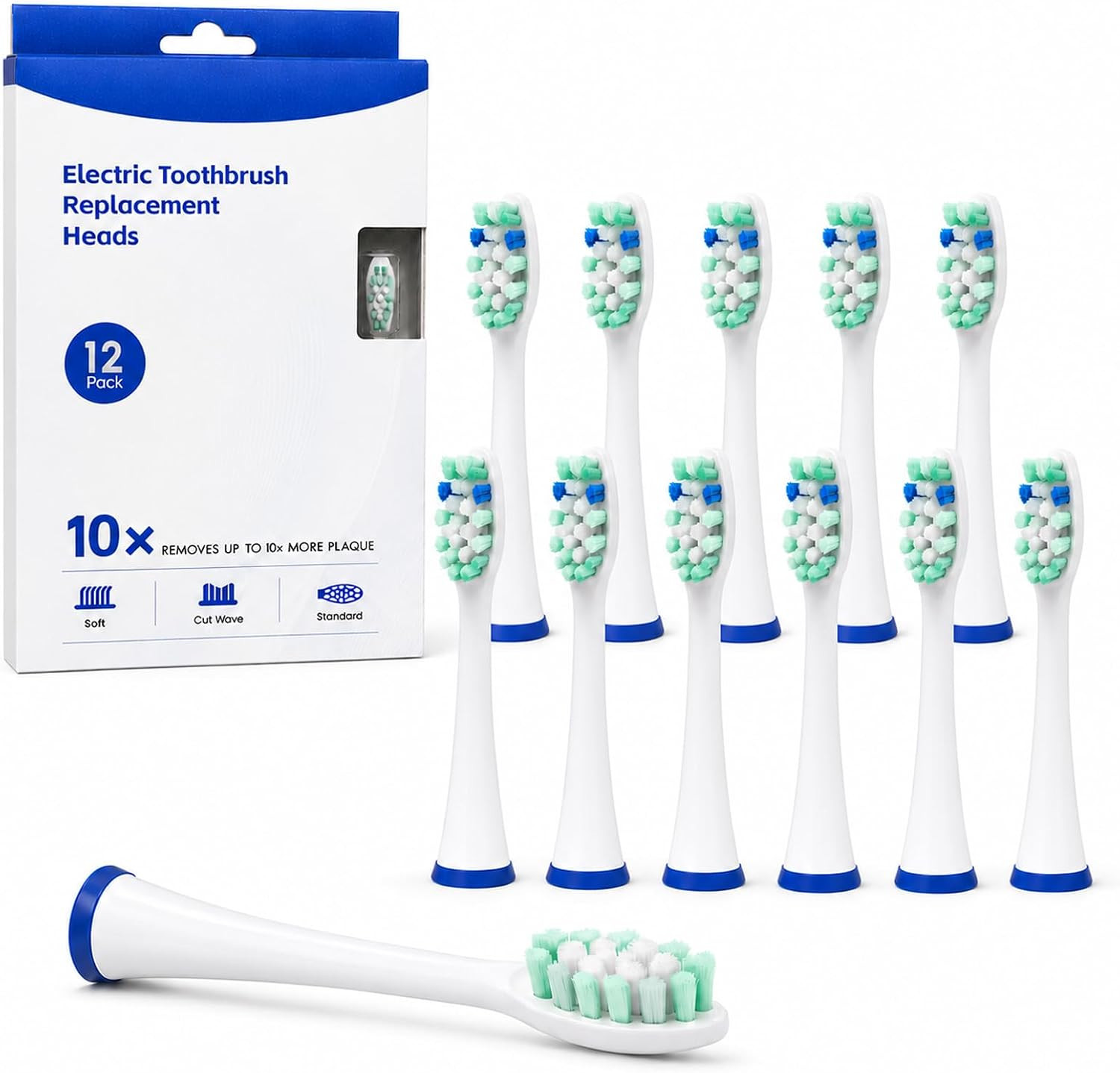 Toothbrush Heads for Philips Sonicare Replacement Heads Brush Head, 12 Pack Extr Toothbrush Heads for Philips Sonicare Replacement Heads Brush Head, 12 Pack Extr