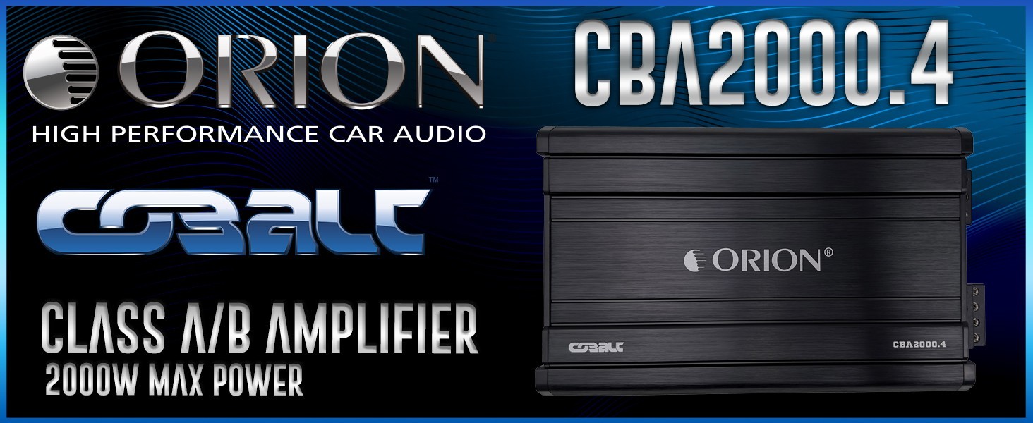 ORION CBA2000.4 COBALT SERIES 2000W MAX 4-CHANNEL CLASS-A/B AMPLIFIER CAR AMP