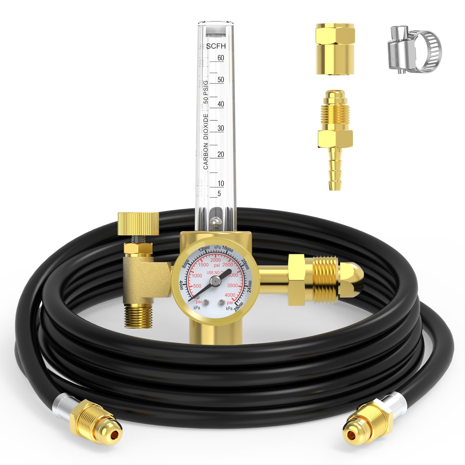 Yeswelder Argon/CO2 Mig Tig Flow Meter Gas Regulator Gauge Welding Weld with ...