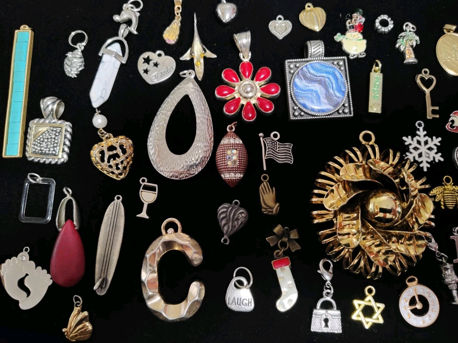 Vintage- Now Mixed Pendant/Charm Lot 50+ Pieces