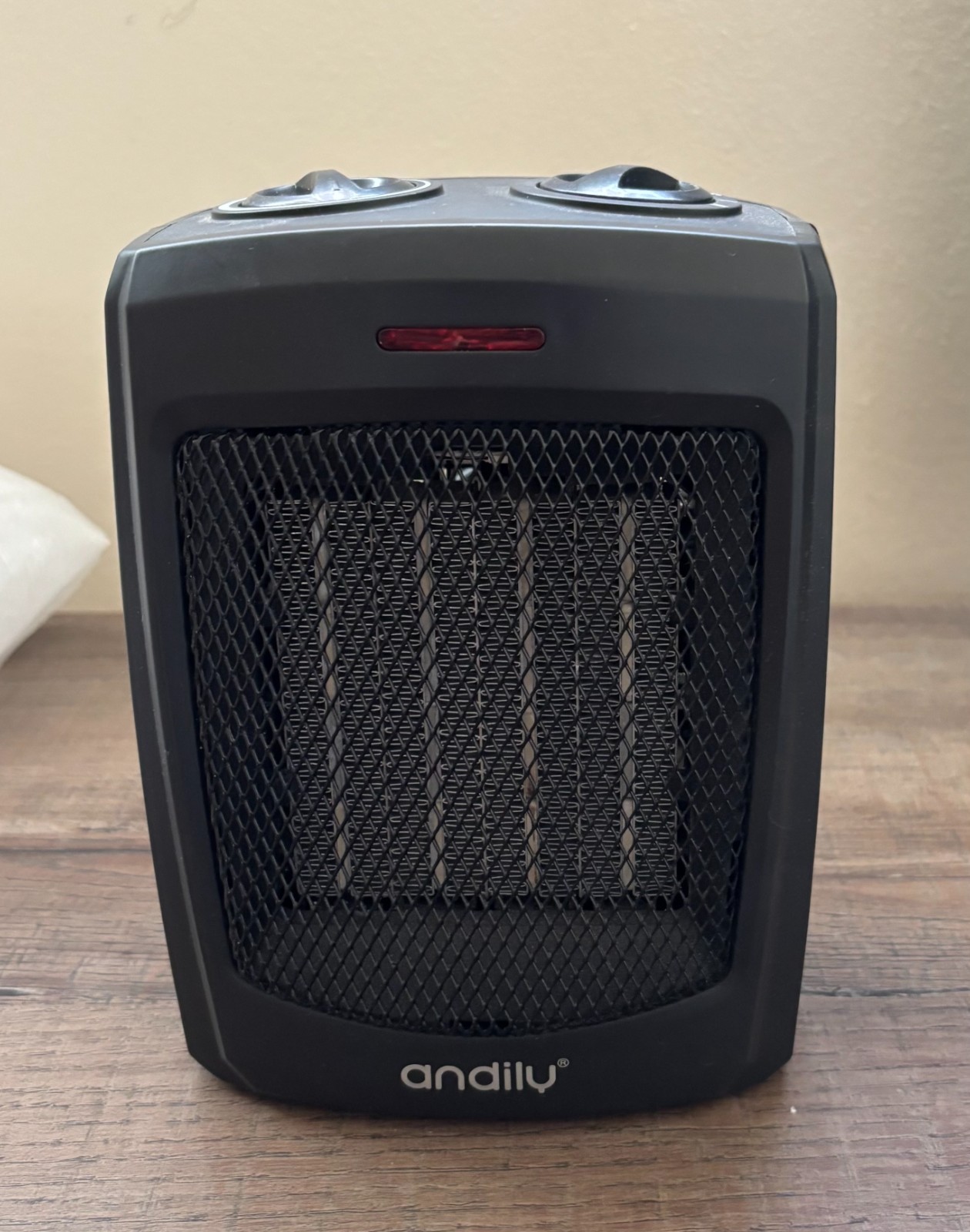 Andily FH105A 1500W Electric Space Heater Portable Indoor Fan Forced Black
