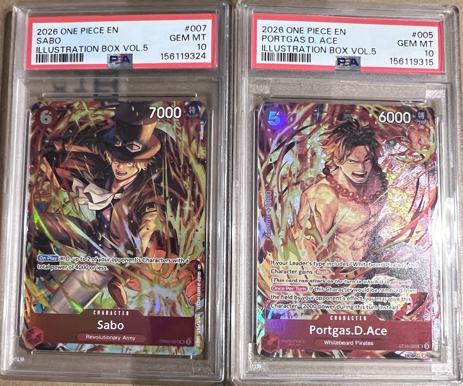 Portgas.D.Ace and Sabo (Illustration Box Vol.5) One Piece Promotion Cards Foil Portgas.D.Ace and Sabo (Illustration Box Vol.5) One Piece Promotion Cards Foil