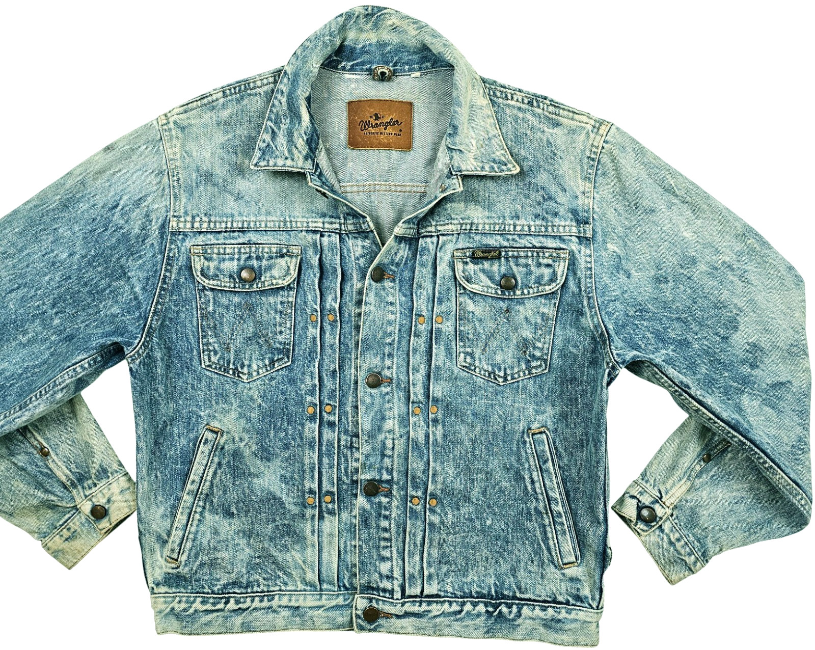 *HOT VTG 50\'s REPRO Men\'s WRANGLER @ 11MJ SANFORIZE 12 Dots DENIM JACKET Jeans M