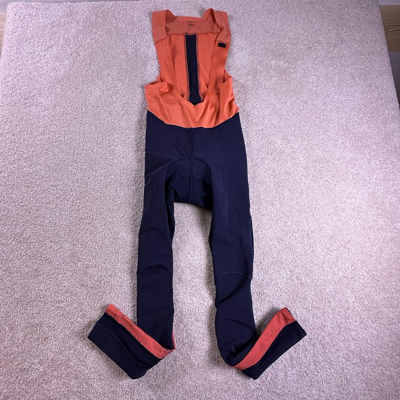 Rapha Souplesse Winter Bib Tights with Pad Women XS Black Orange Road Bike