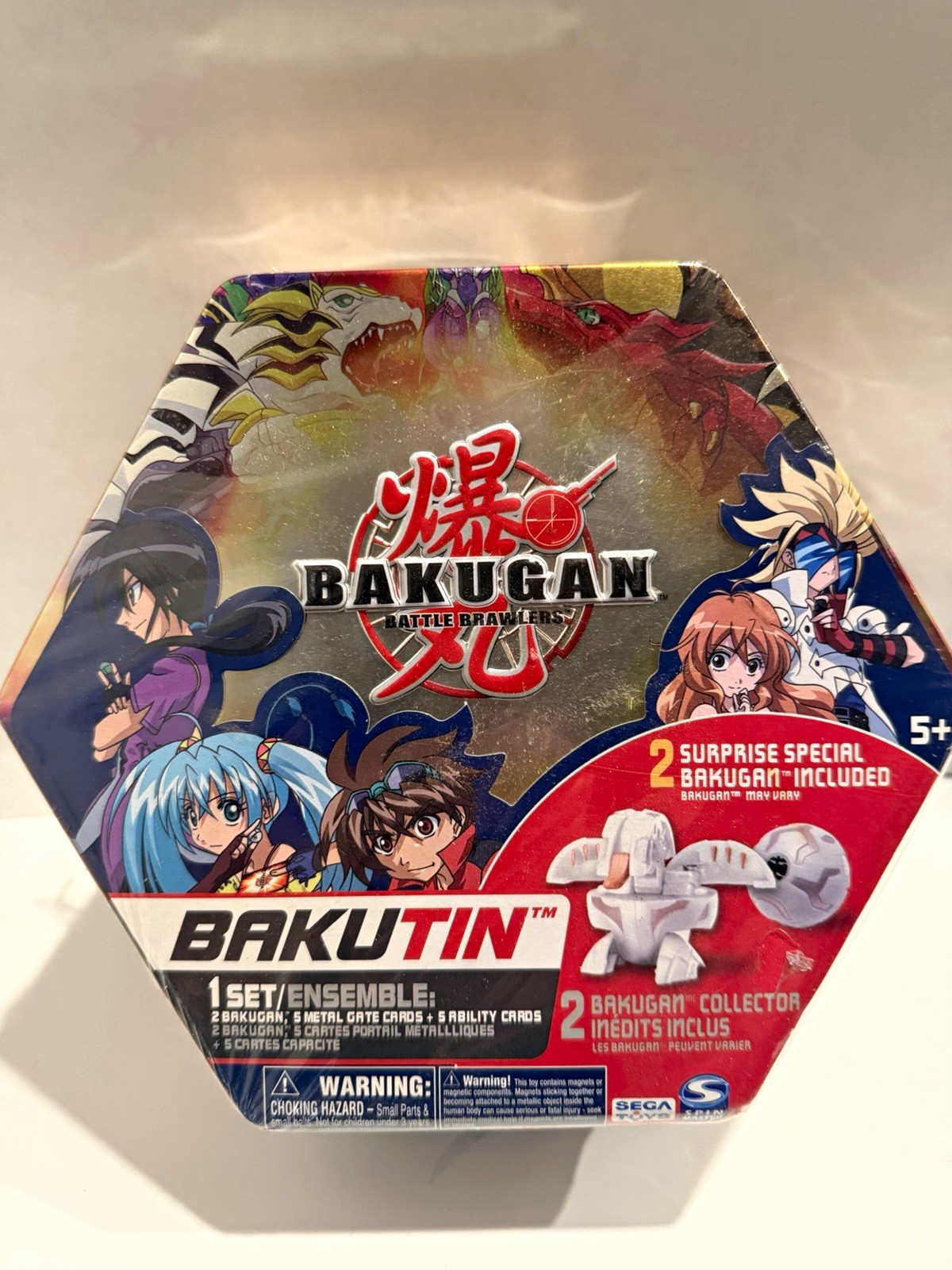NEW Spin Master Bakugan Battle Brawlers BakuTin Metal Tin Set 2008 - See pic