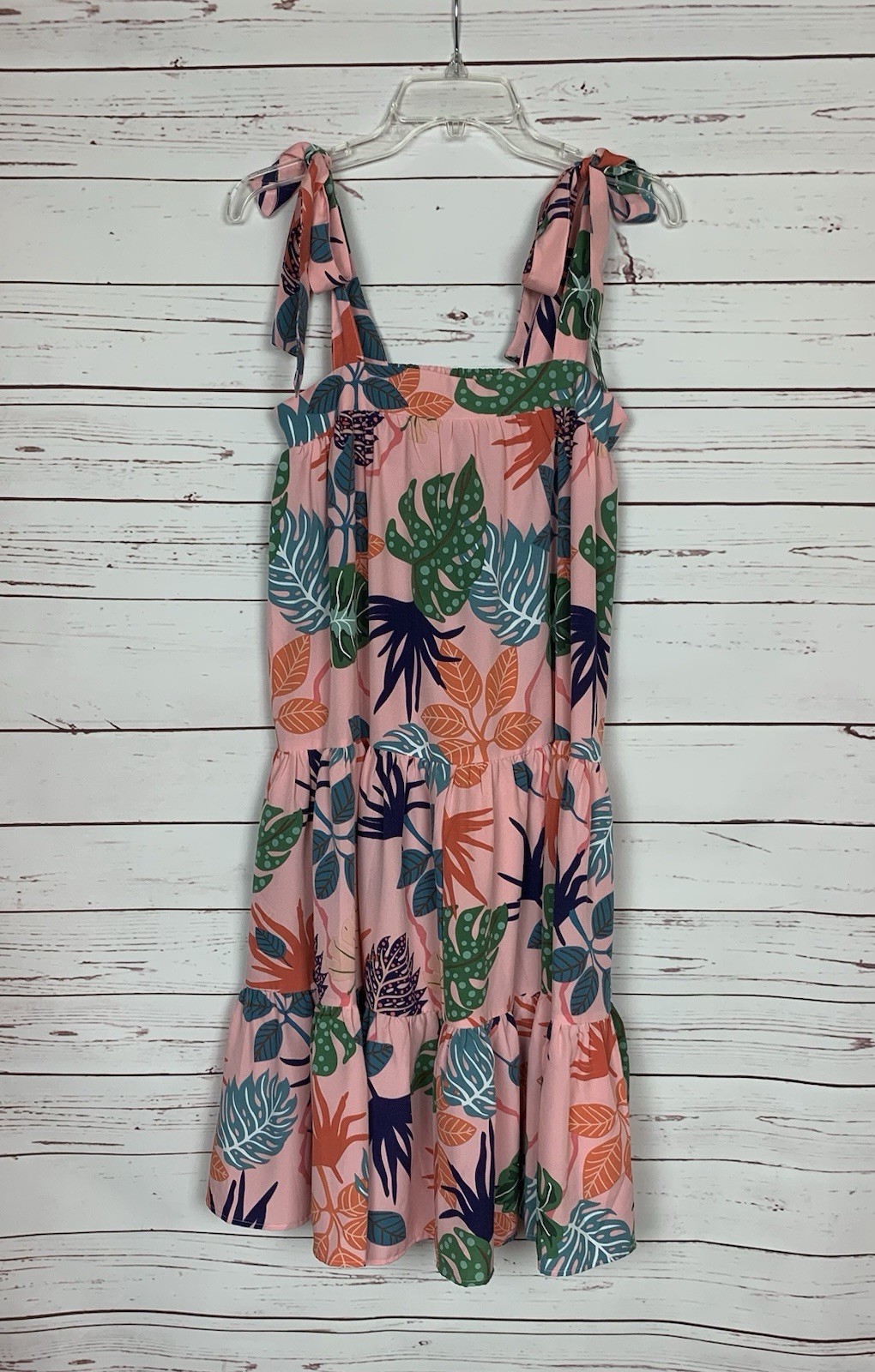 Umgee USA Boutique Women’s S Small Pink Floral Sleeveless Long Cute Midi Dress