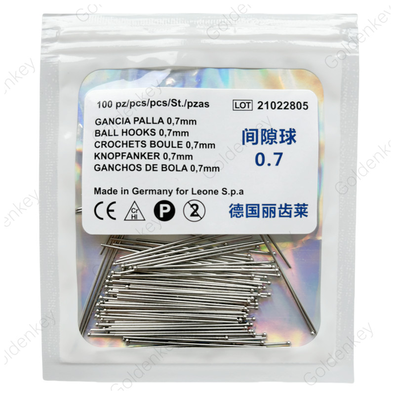 Dental Ball Retainer Orthodontic Clasp Anchor Teeth Position Hold  0.7/0.8/0.9