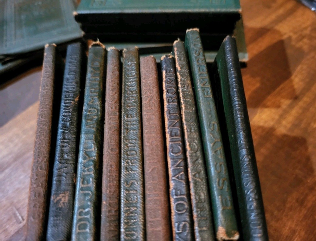 100 yr Old Antique Little Leather Library Books 1920's Redcroft Pick Your Title