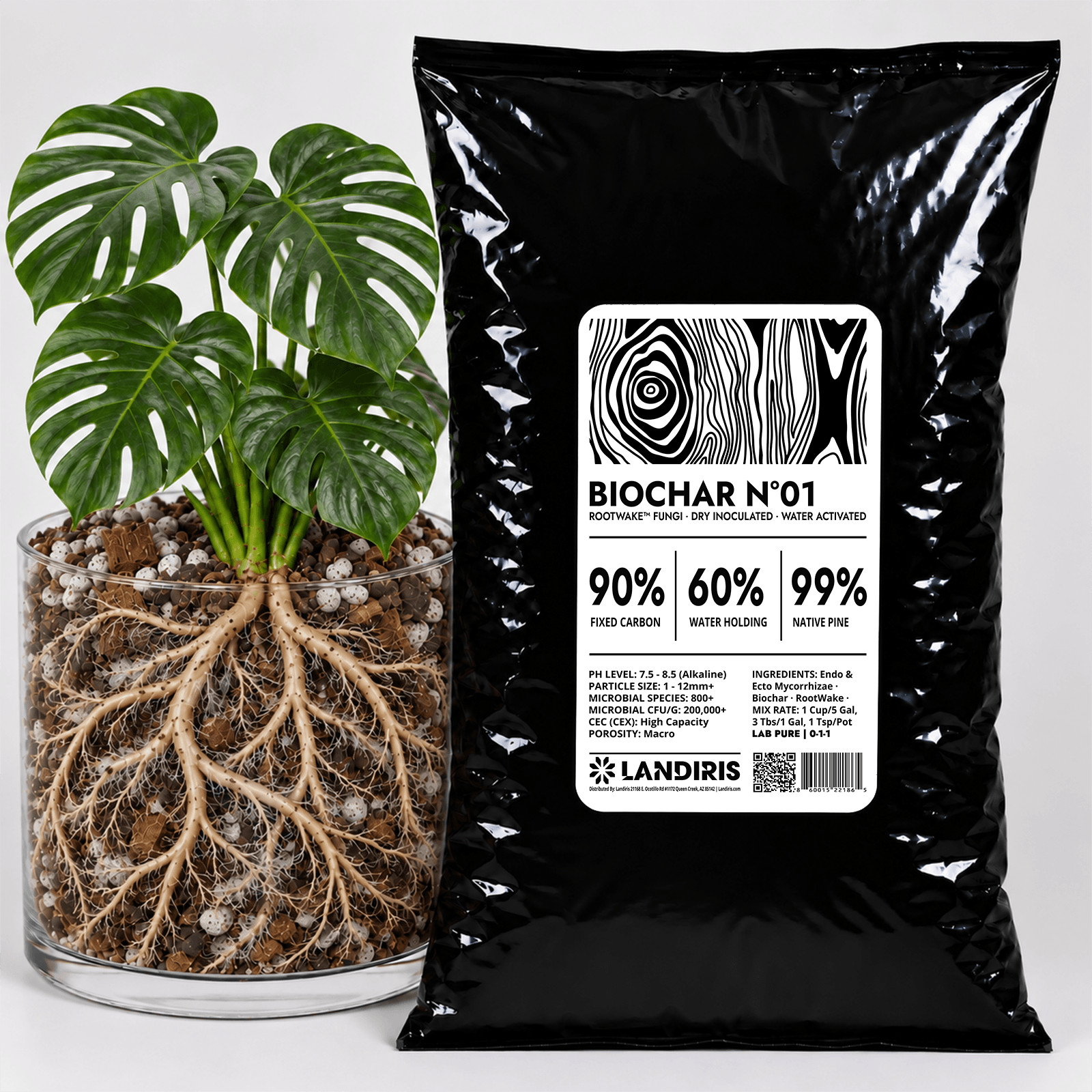 Biochar Soil Mix Mycorrhizal Fungi Organic Plant Amendment Inoculant Root Growth