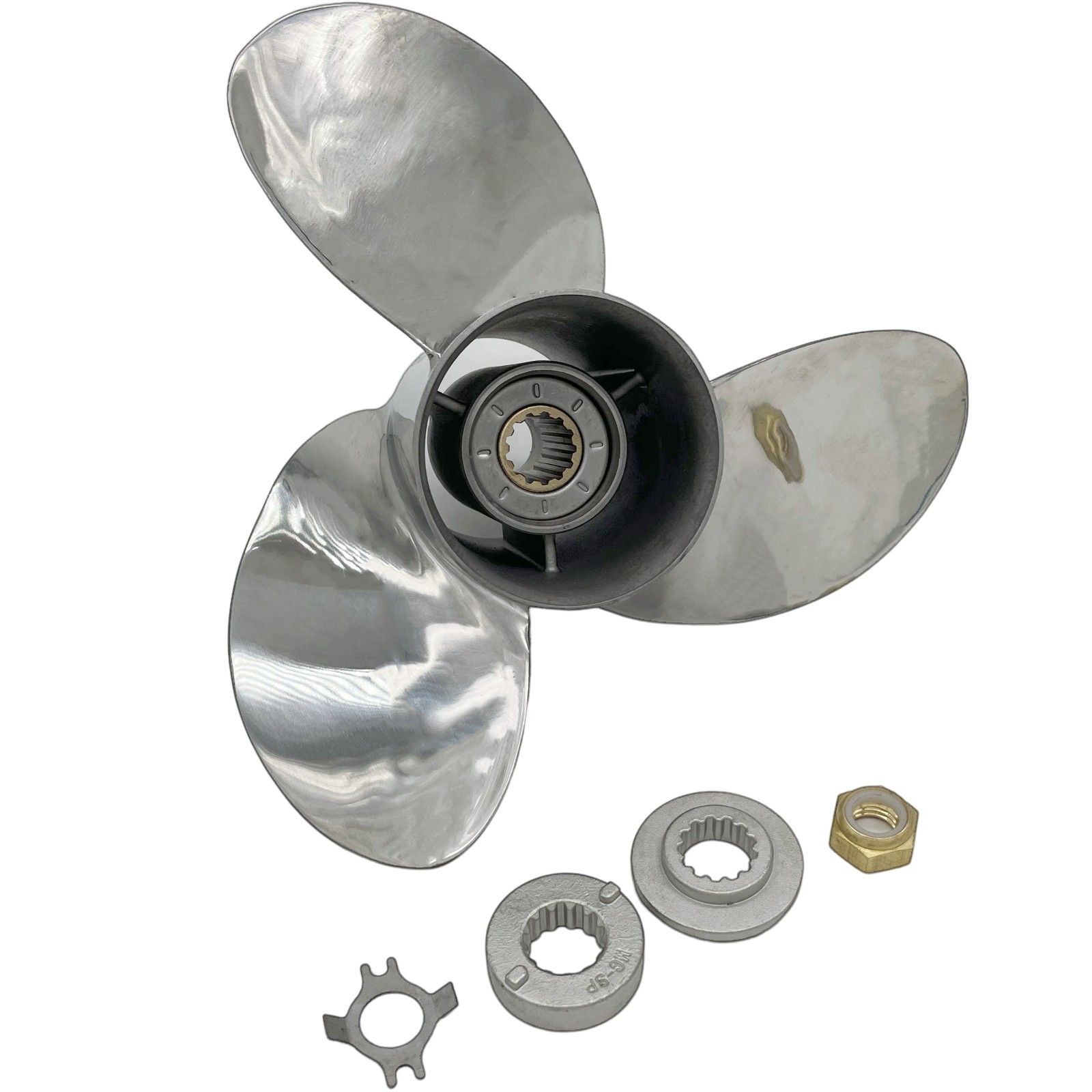 Propeller 10 3/8x14 for Mercury 25-70HP Stainless Steel Prop 13 Tooth 10.4X14 Propeller 10 3/8x14 for Mercury 25-70HP Stainless Steel Prop 13 Tooth 10.4X14