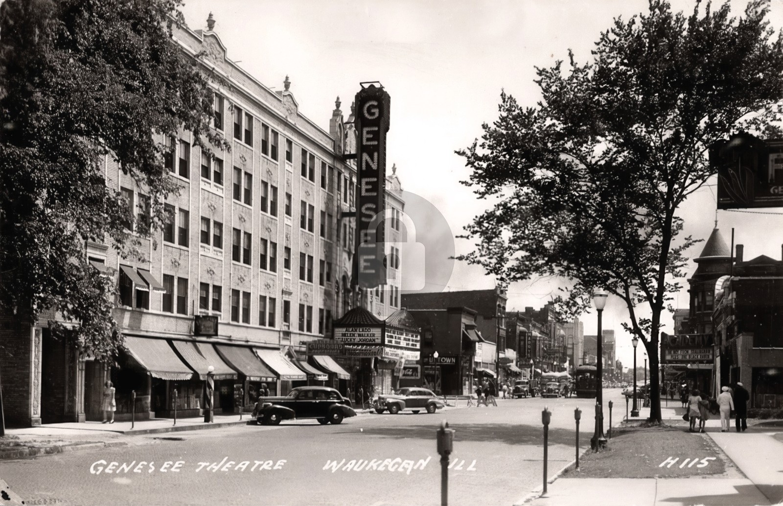 c1940s Waukegan Illinois Genesee Theatre RPPC Photo Postcard COPY