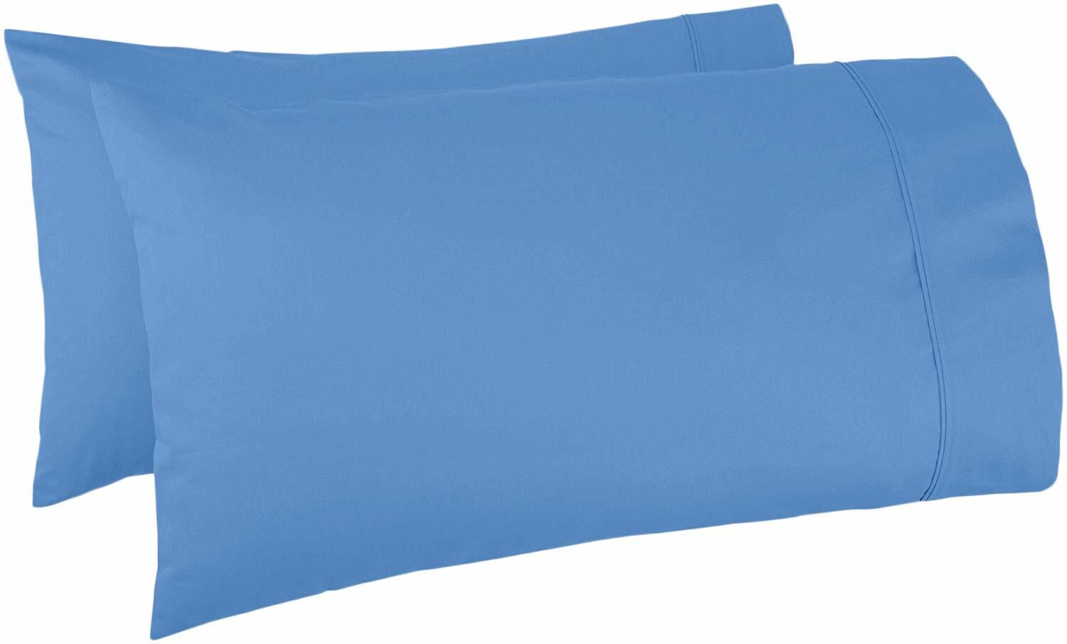 TBM LUXURY 2PC OVERSIZED PILLOWCASE 600TC SOLID COLORS 100% EGYPTIAN COTTON