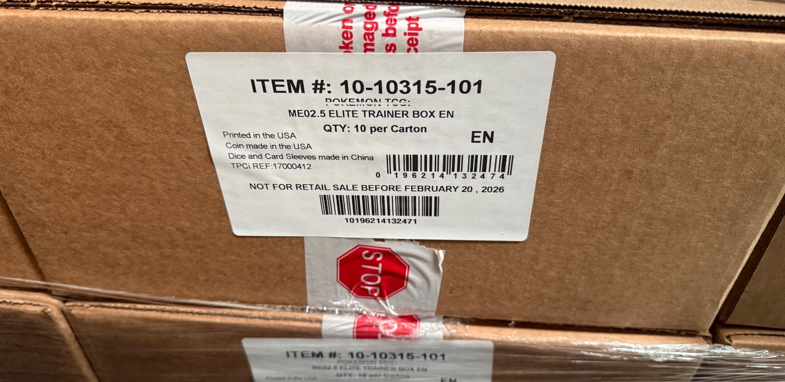 Pokemon TCG Ascended Heroes ELITE TRAINER BOX CASE Factory Sealed 10x ETB 10315