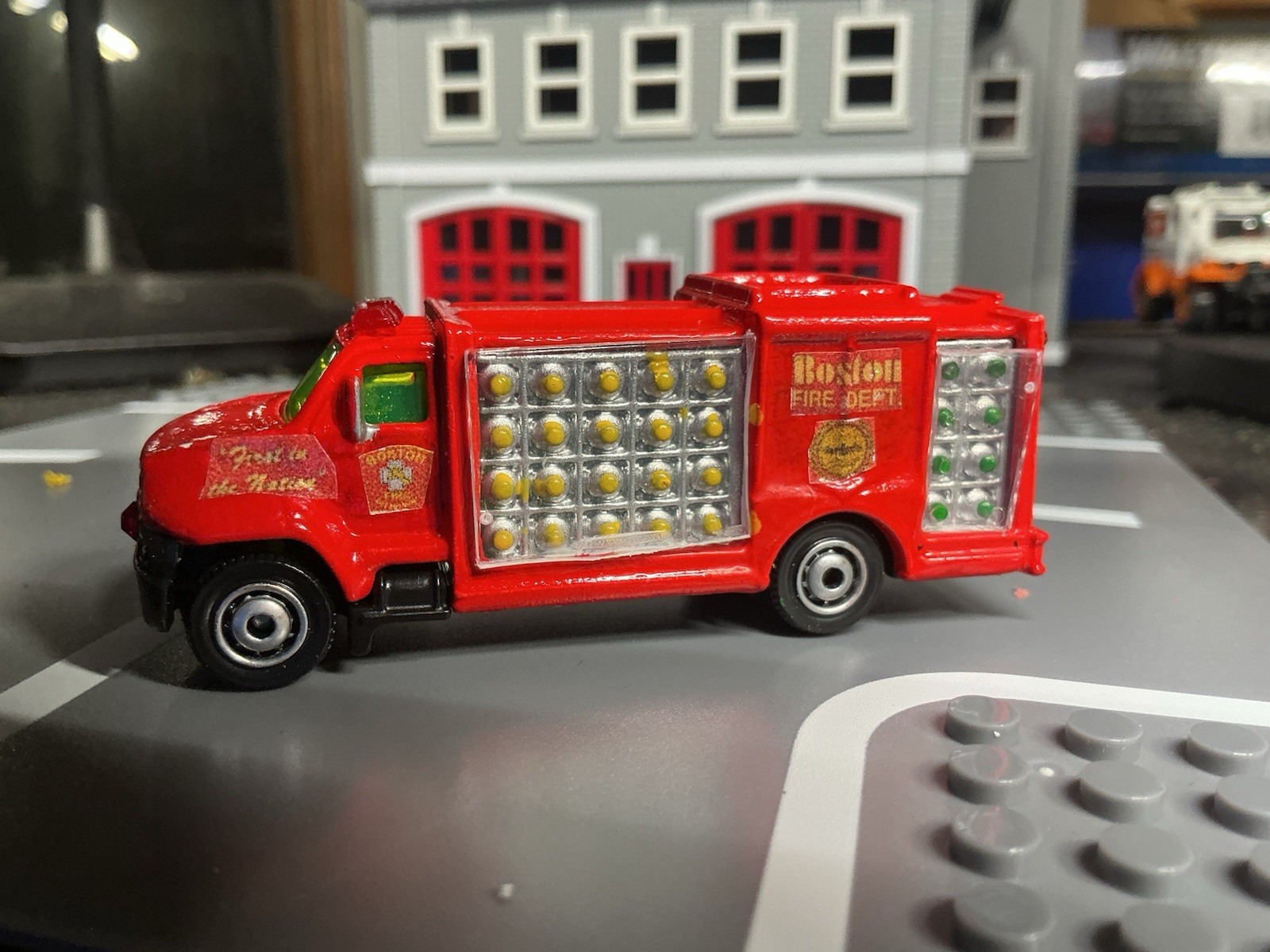 Matchbox Customized Kitbashed Boston Fire Dept.  Air Support Unit