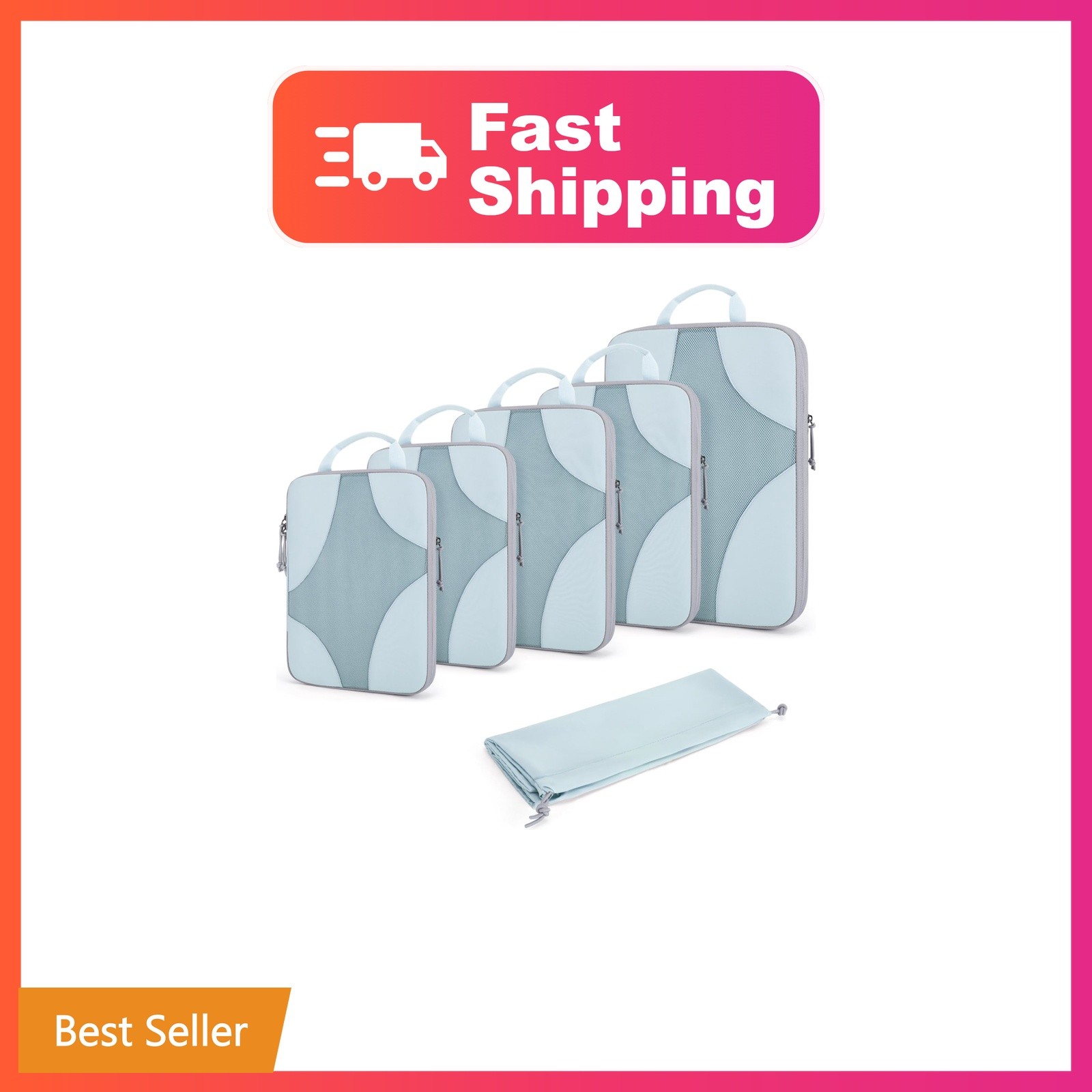 Bagsmart Compression Packing Cubes, Travel Bag Cruise Ship Essentials | Light... Bagsmart Compression Packing Cubes, Travel Bag Cruise Ship Essentials | Light...