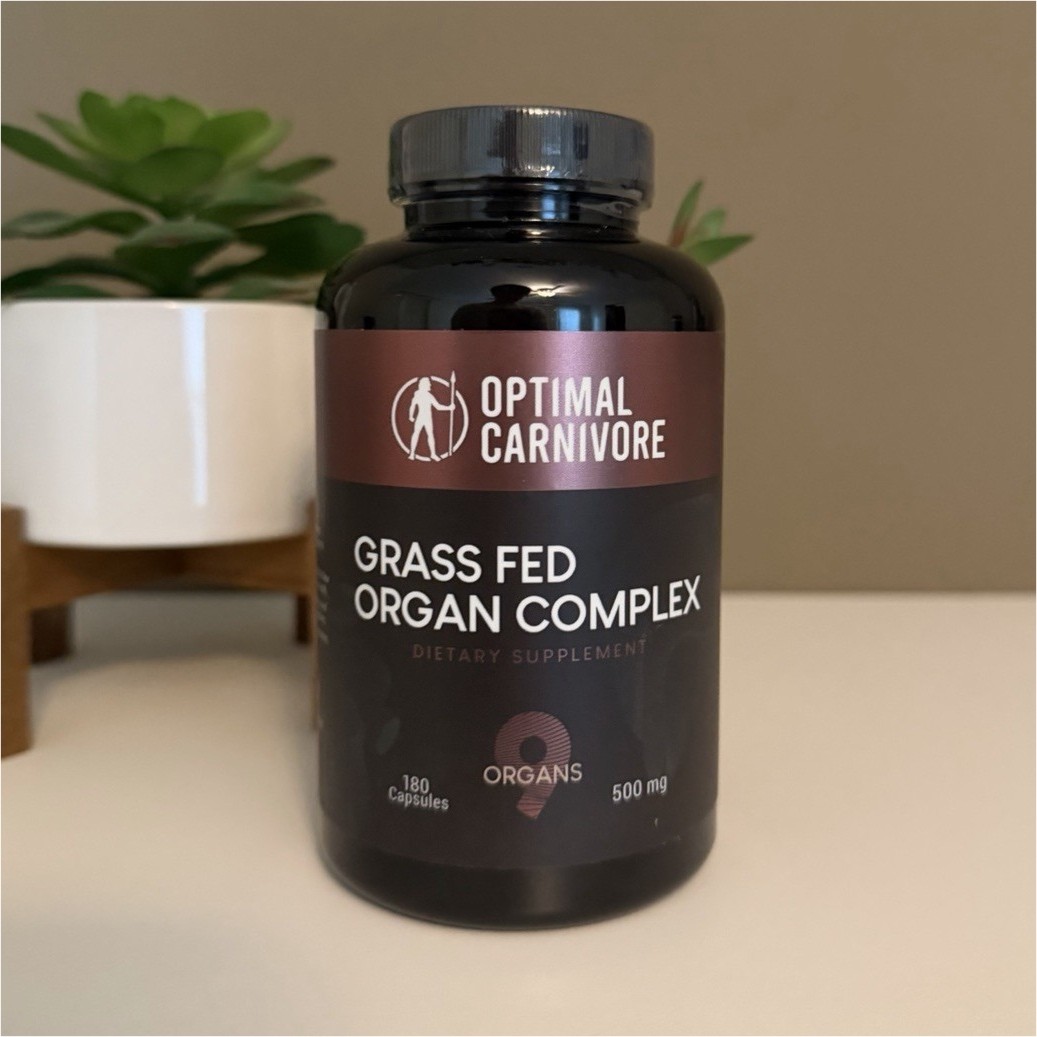 Optimal Carnivore Grass Fed Organ Complex 180 Capsules w/ Liver, Brain, Heart