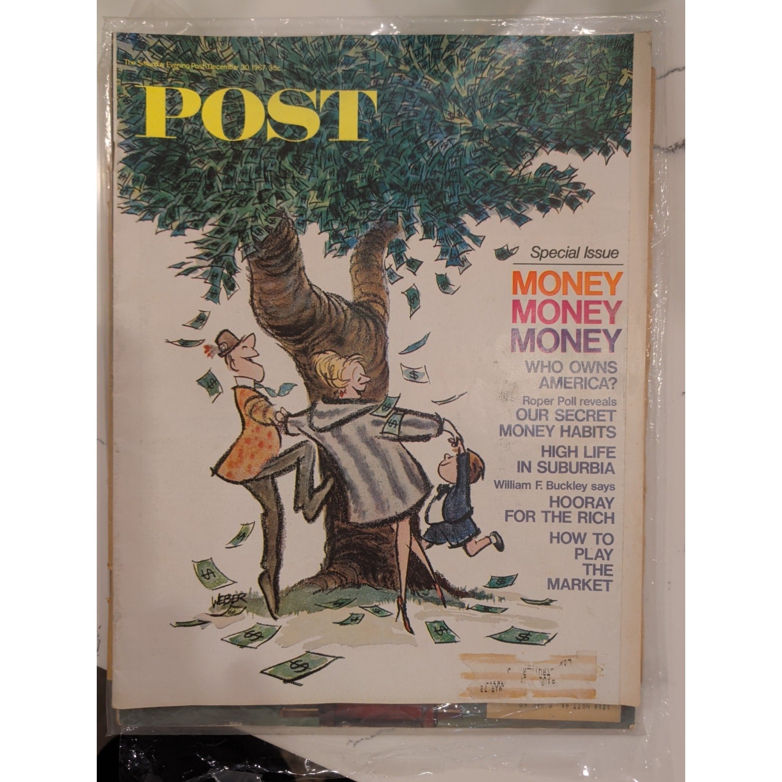 VTG Saturday Evening Post December 30 1967 Magazine Money Special Issue Buckley VTG Saturday Evening Post December 30 1967 Magazine Money Special Issue Buckley