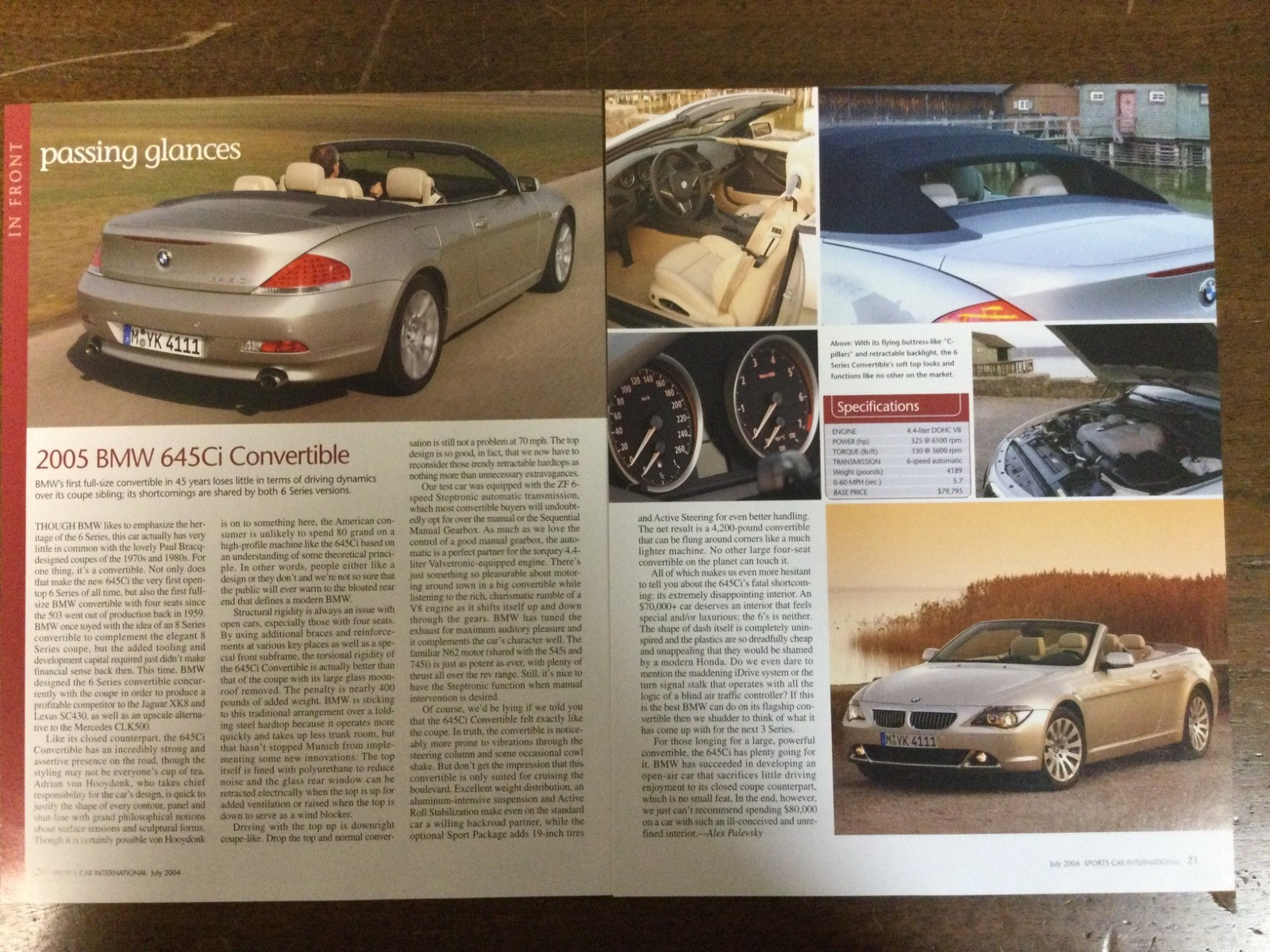 AW 3470 Article 2005 BMW 645Ci Convertible 2 page