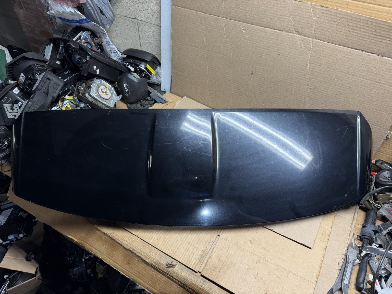 14-17 LR Range Rover Sport L494 Rear Trunk Spoiler Wing w/ Brake Light Black OEM
