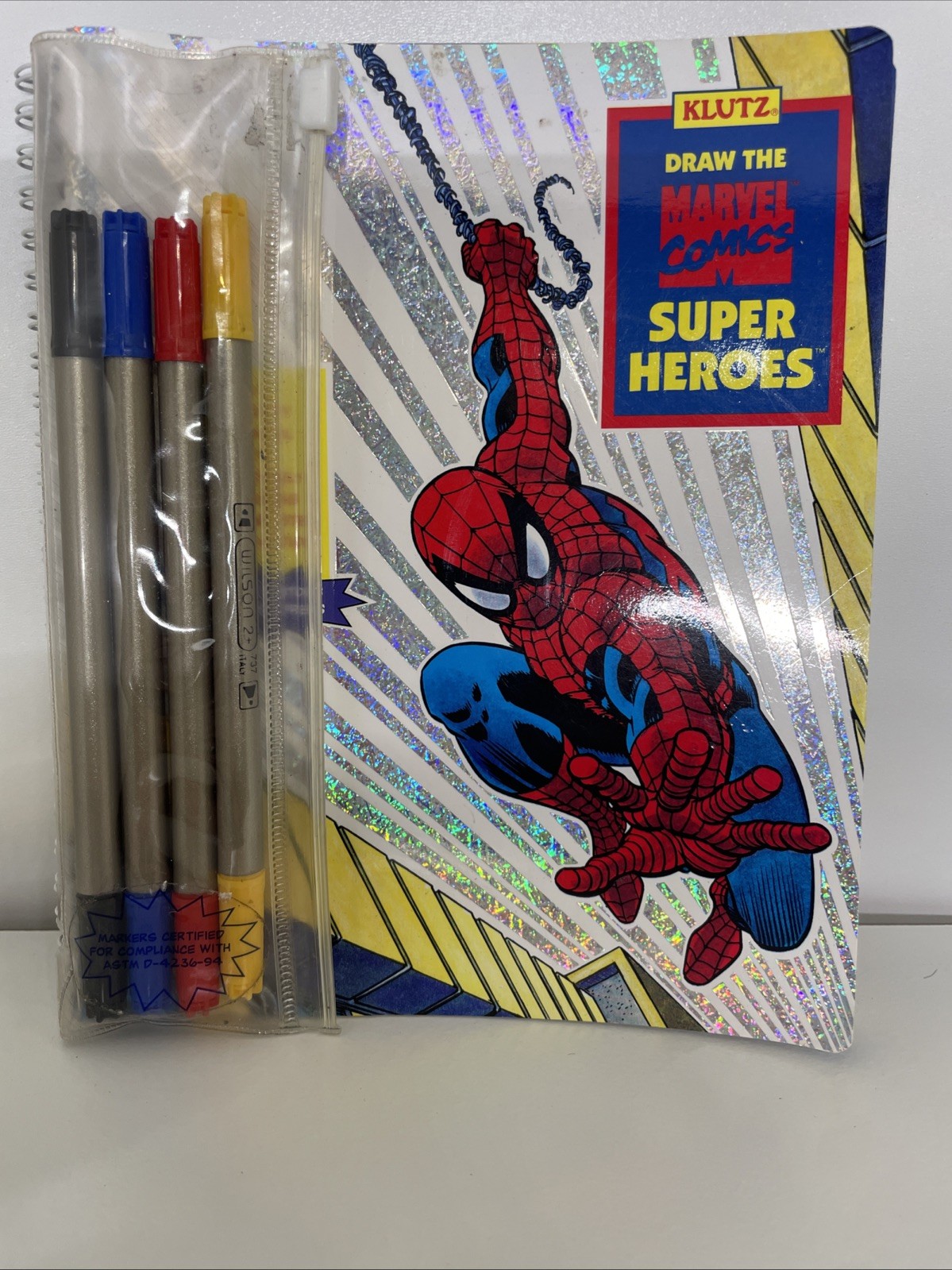 Klutz: Draw The Marvel Comics Super Heroes 💥 1995 Art Book 90s Rare FAST SHIP🔥