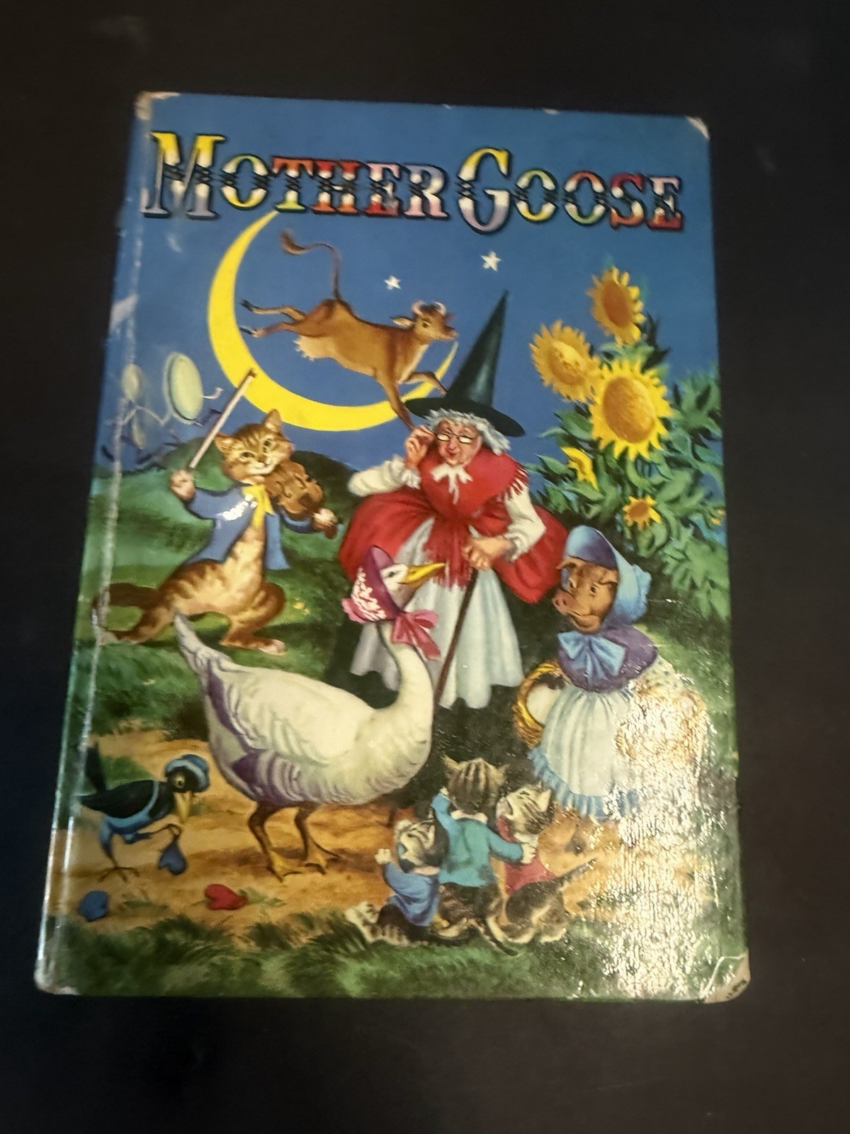 Vintage 1953 Mother Goose Nursery Rhyme Book by Whitman Retro Decor Vintage 1953 Mother Goose Nursery Rhyme Book by Whitman Retro Decor