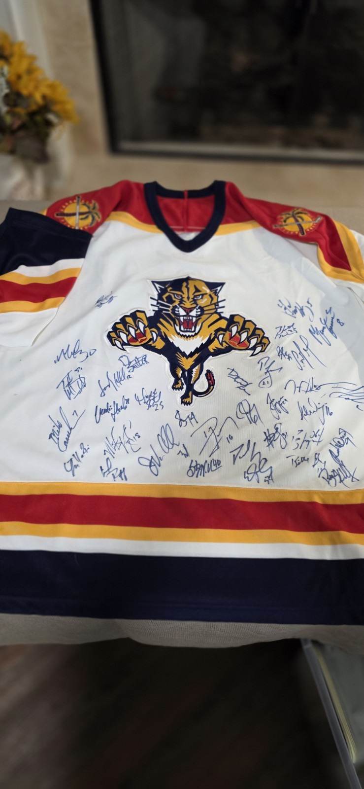 Vintage 1995-96 Florida Panthers Team Signed Jersey XL\ Vintage 1995-96 Florida Panthers Team Signed Jersey XL\