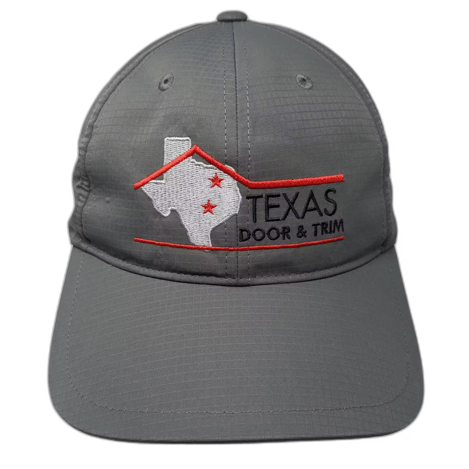 Cap America Gray Baseball Cap OS Hat Texas Door & Trim Therma-Tru Doors Red