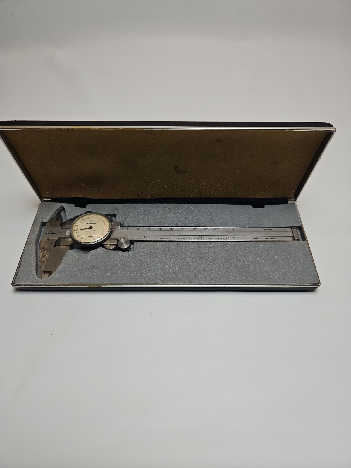 Vintage Mitutoyo 505-623 Stainless Steel Dial Caliper 0.001 Vintage Mitutoyo 505-623 Stainless Steel Dial Caliper 0.001