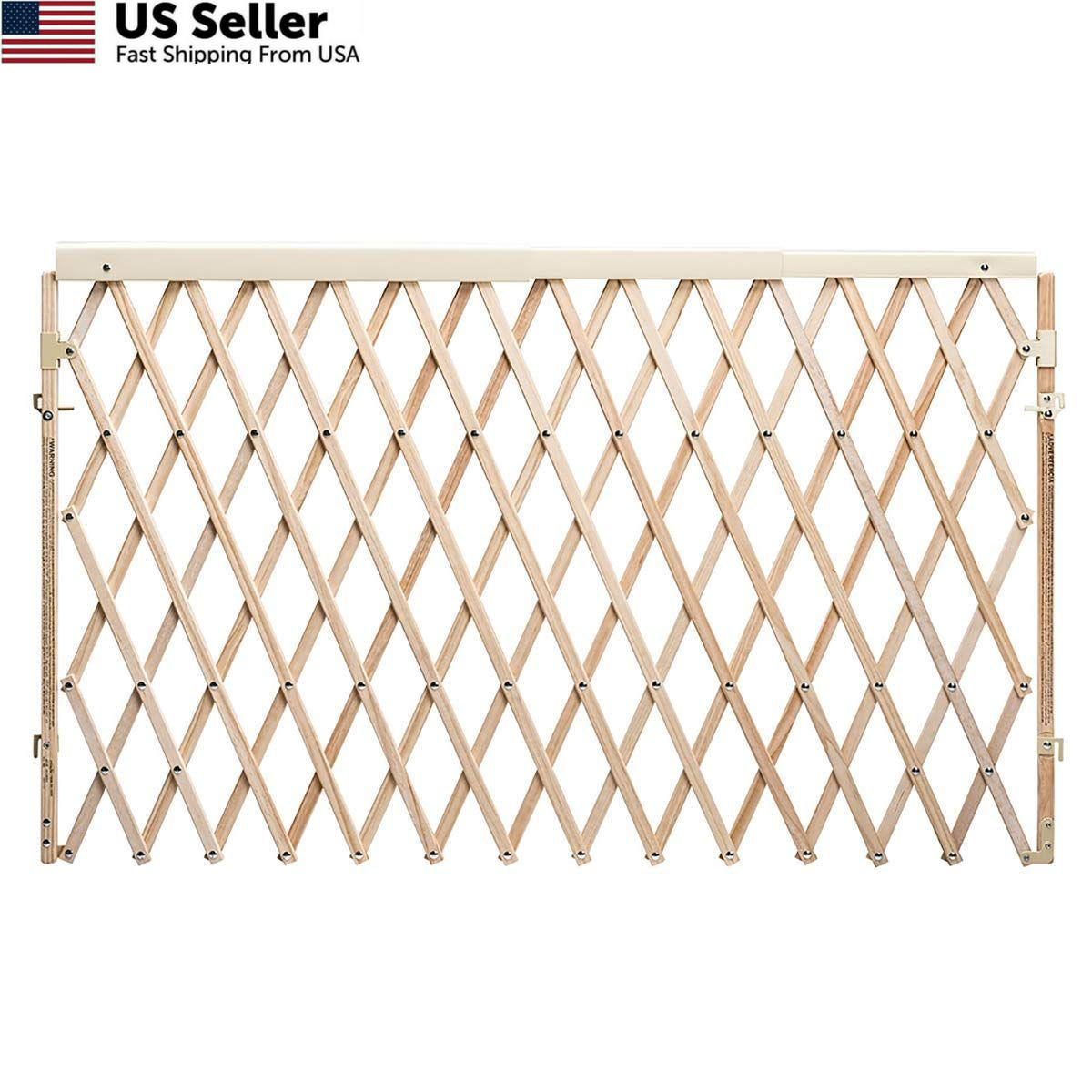 Baby Gate Evenflo Expansion Walk-Thru Room Divider Natural Wood Fast Ship USA