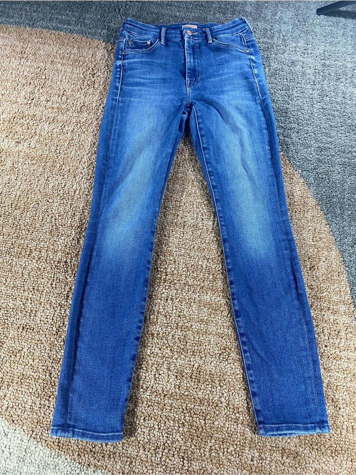 Mother High Waisted Looker Blue Denim Jeans 26 Small Mother High Waisted Looker Blue Denim Jeans 26 Small