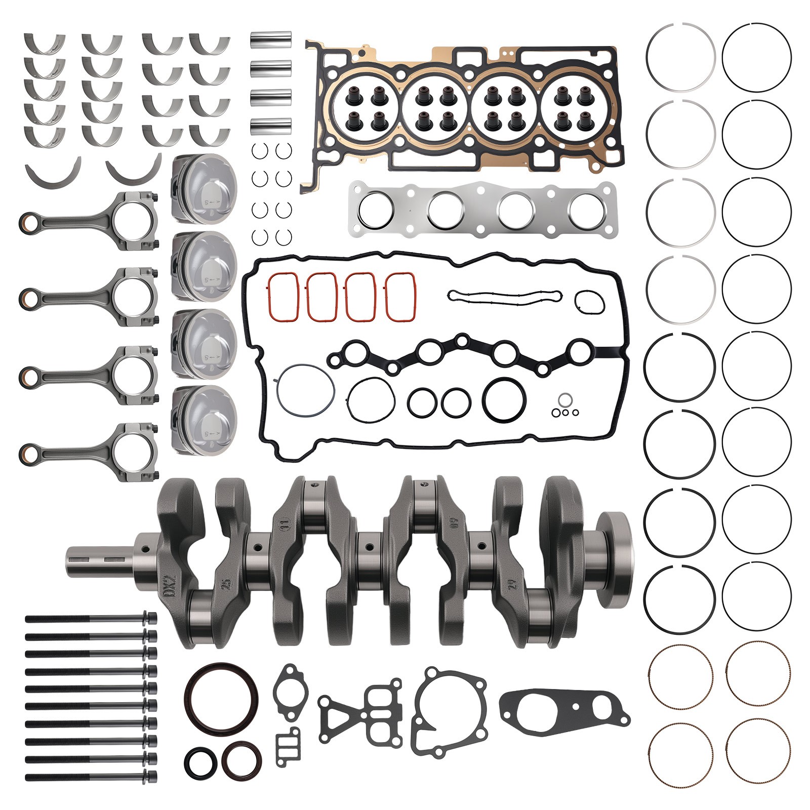 G4KJ 2.4L Engine Rebuild Kit For Hyundai Sonata Tucson Kia Optima Sportage 2.4L G4KJ 2.4L Engine Rebuild Kit For Hyundai Sonata Tucson Kia Optima Sportage 2.4L