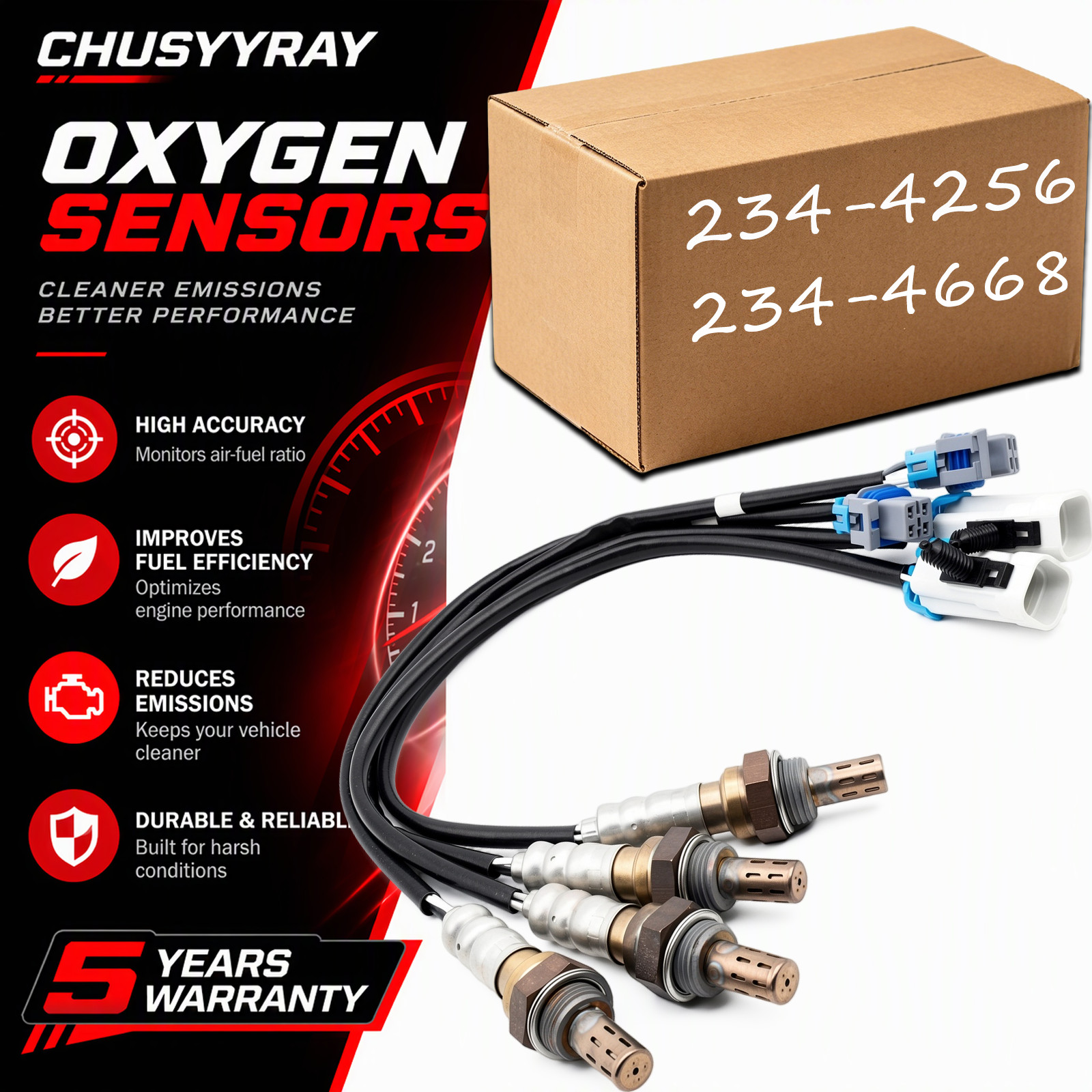 4PCS O2 Oxygen Sensor Up and Downstream 234-4668 234-4256