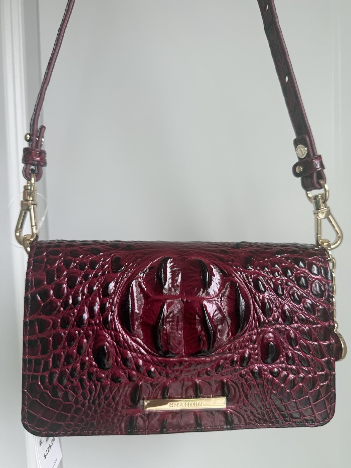 Brahmin Minuette Crossbody Cherry Lacquer Melbourne Leather