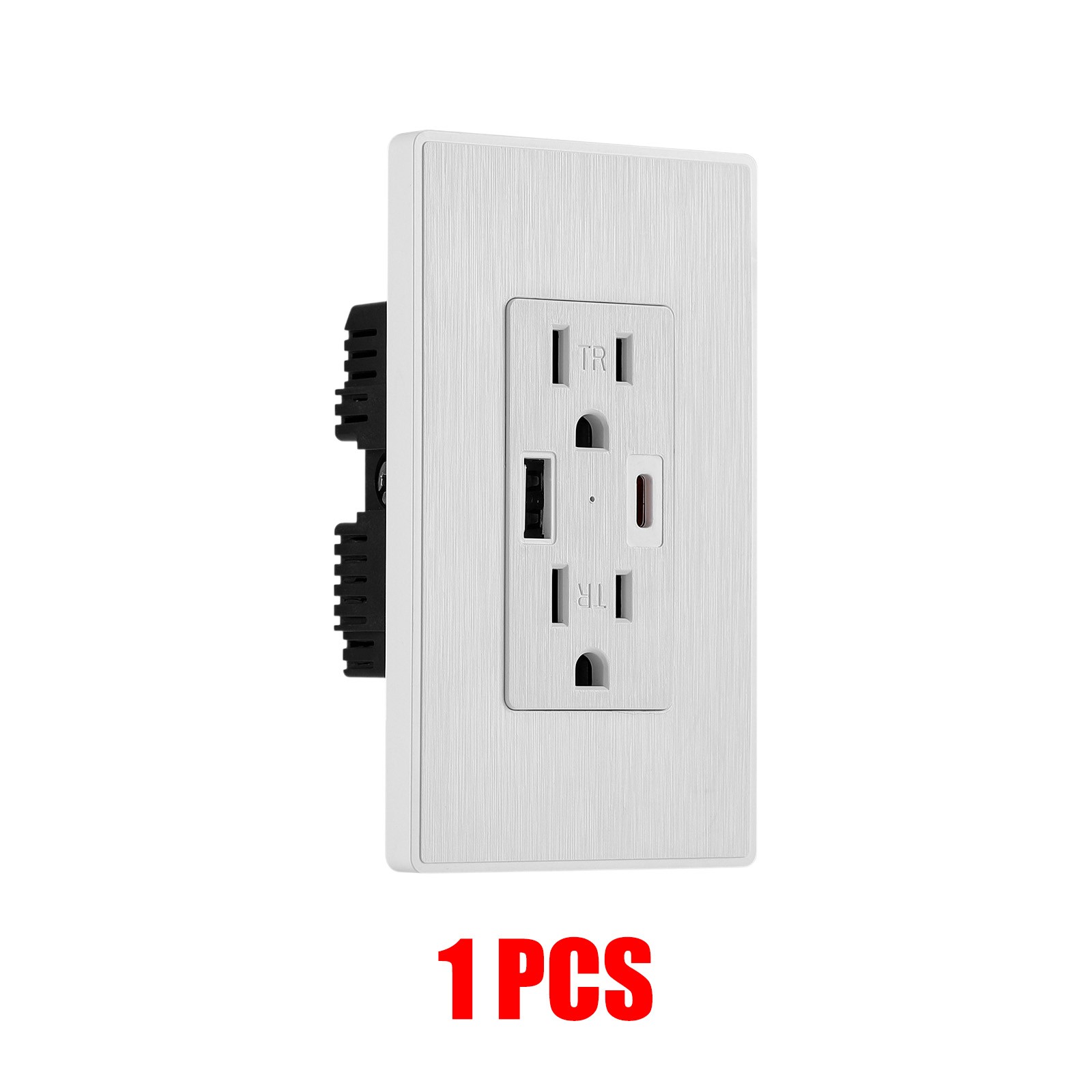 1-10PCS USB Type C Wall Outlet Duplex Receptacle 15A, Smart 2.1A Quick Charging