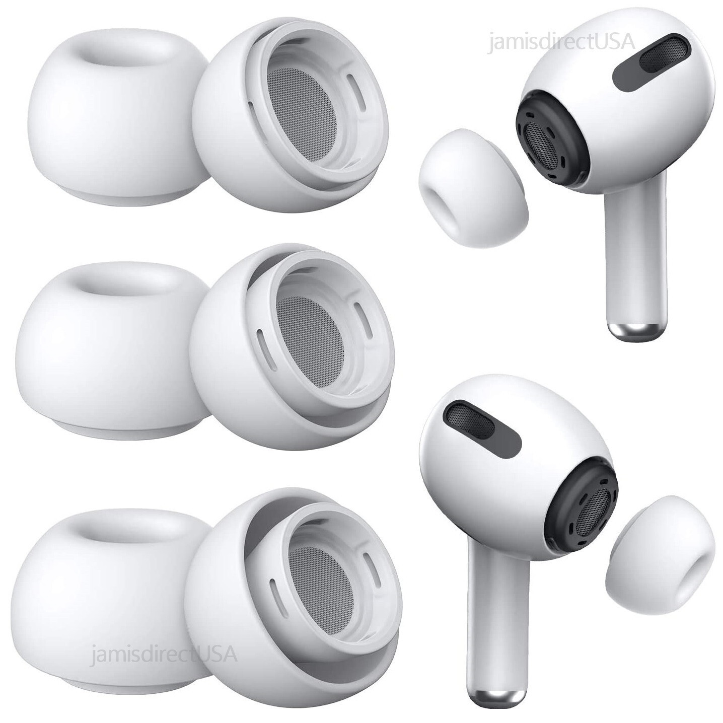 Replacement 3 Pairs Silicone Ear Tips Earbuds covers for Apple AirPods Pro S/M/L