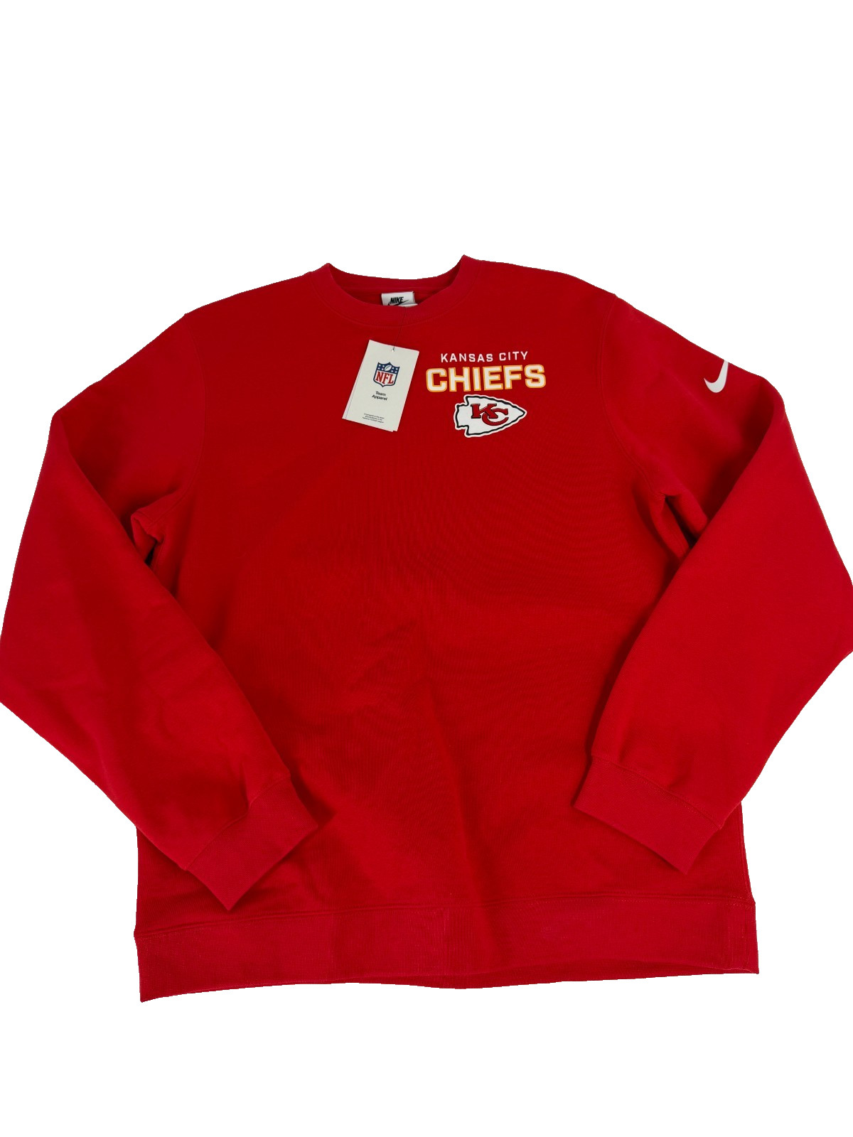 Kansas City Chiefs Nike Men's University Red Club Fleece Crew Sweatshirt Size M Kansas City Chiefs Nike Men's University Red Club Fleece Crew Sweatshirt Size M