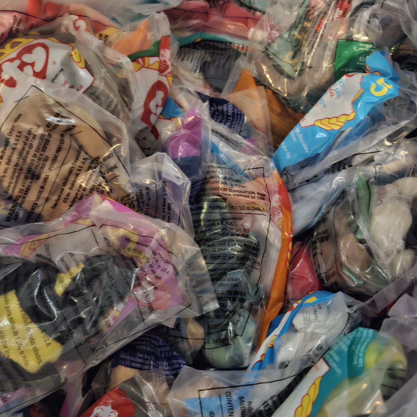 McDonalds Beanie Babies Happy Meal Toys RANDOM Lot of 20 All Sealed VINTAGE McDonalds Beanie Babies Happy Meal Toys RANDOM Lot of 20 All Sealed VINTAGE