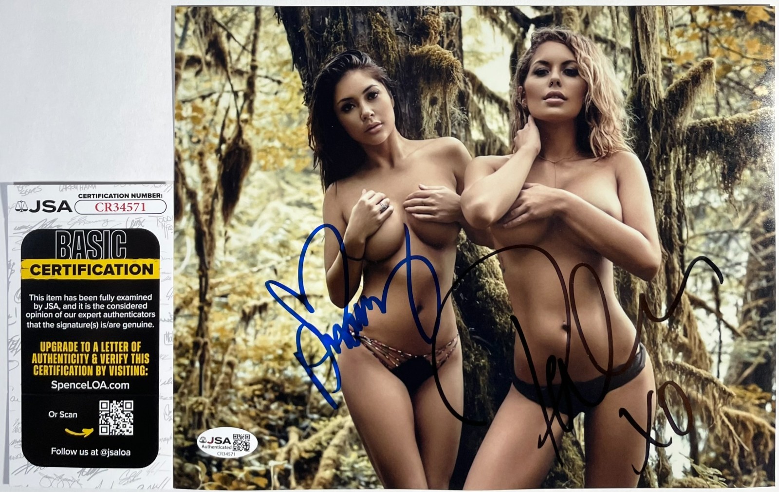 Arianny Celeste & Brittney Palmer Signed Sexy 8x10 Photo UFC Ring Girls JSA COA