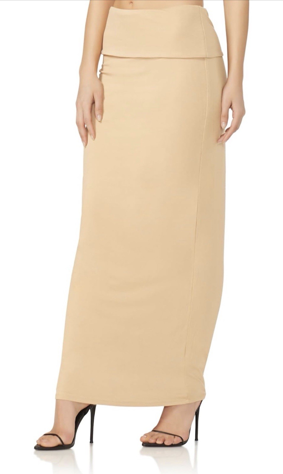 AFRM Women\'s Esin Soft Foldover High Waist Long Maxi Skirt