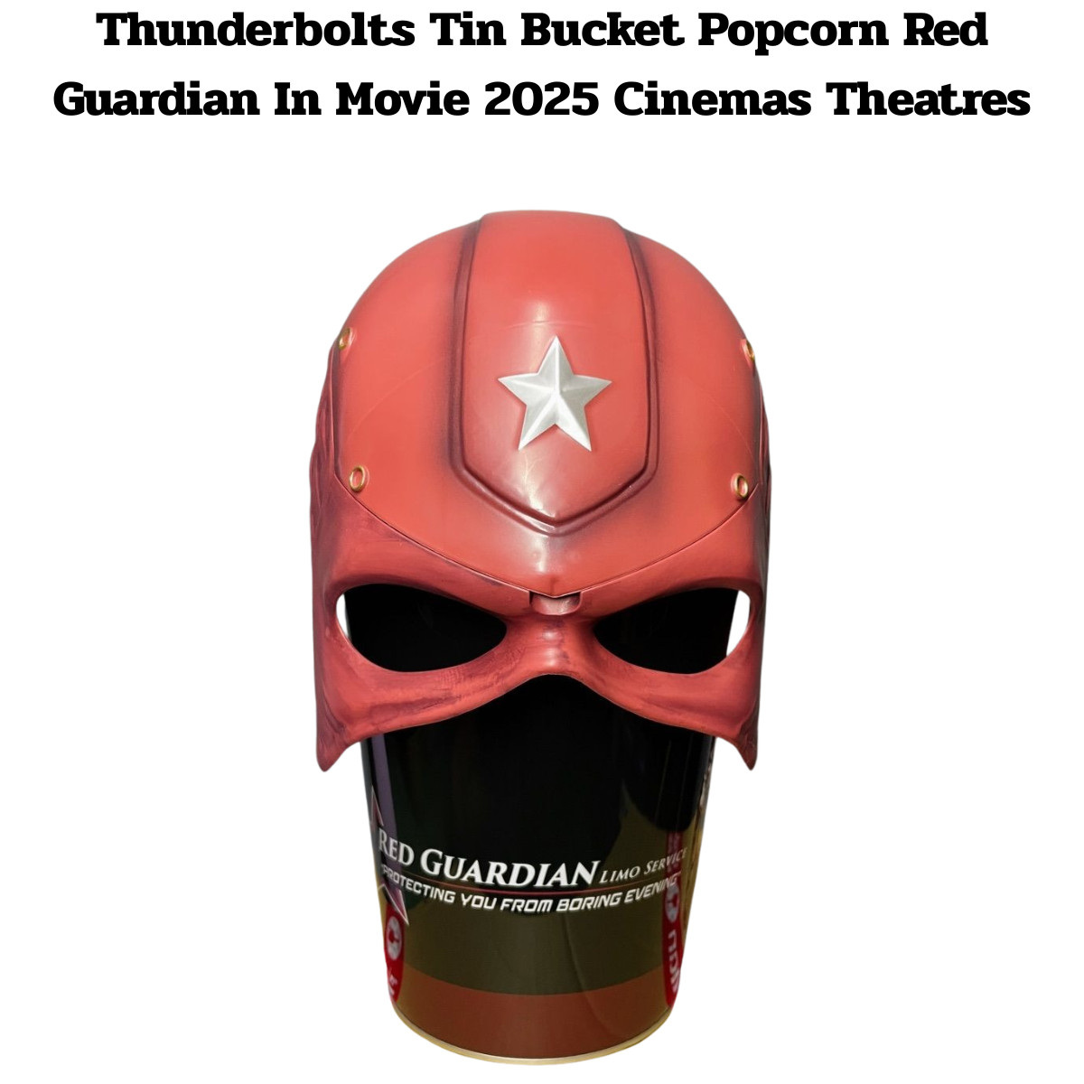Thunderbolts Red Guardian Popcorn Bucket 2025 Marvel Movie Theater Collectible