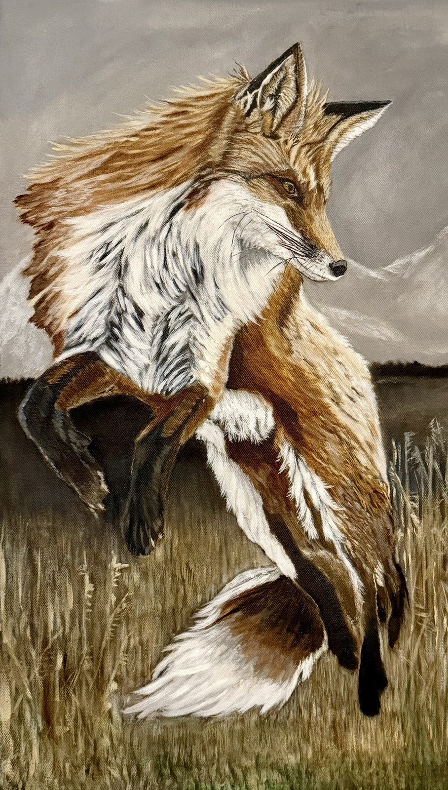 Original Red Fox Painting On Canvas By Arkansas Artist Leah Smith Original Red Fox Painting On Canvas By Arkansas Artist Leah Smith