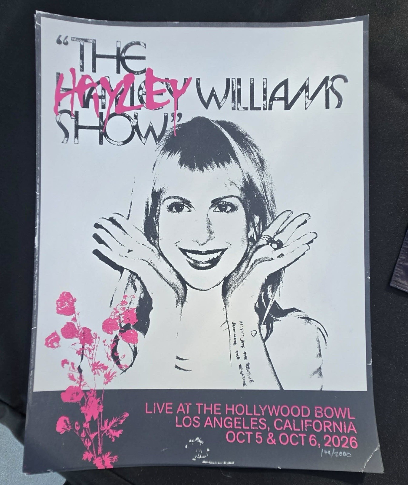 Hayley Williams Hollywood Bowl Show 2026 Tour Poster Print Los Angeles LA #’D Hayley Williams Hollywood Bowl Show 2026 Tour Poster Print Los Angeles LA #’D