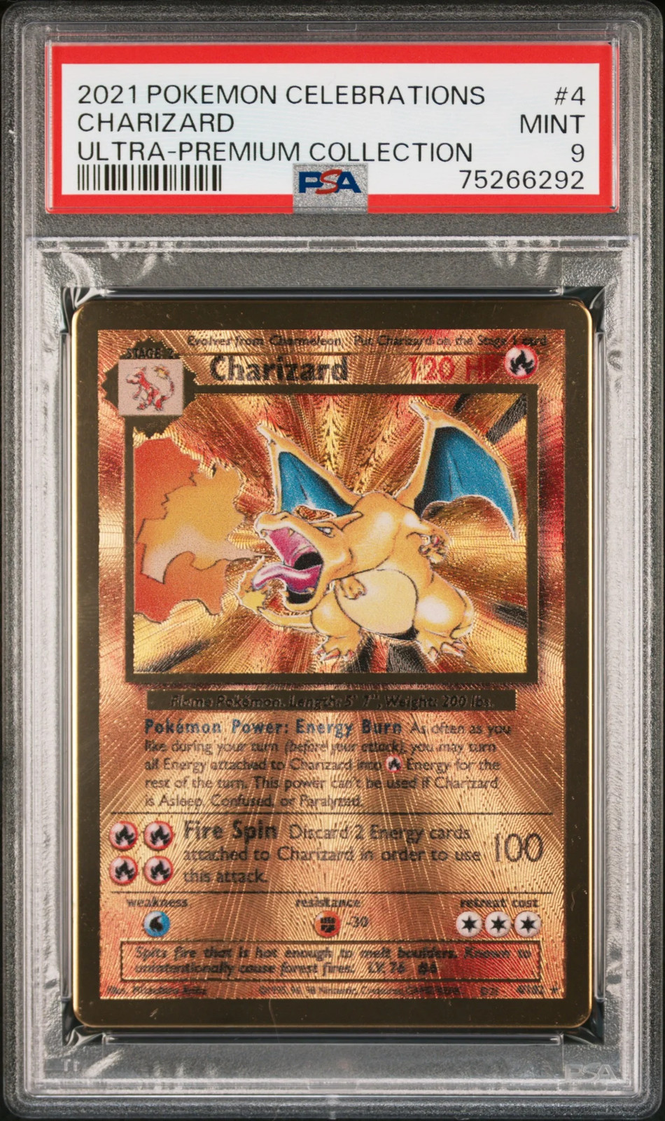 2021 Pokemon Celebrations Ultra-Premium Collection Charizard PSA 9 #4 2021 Pokemon Celebrations Ultra-Premium Collection Charizard PSA 9 #4