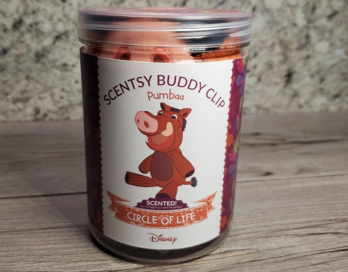 Scentsy Buddy Pumba Disney Lion King Clip On Fragrant Plush New in Container