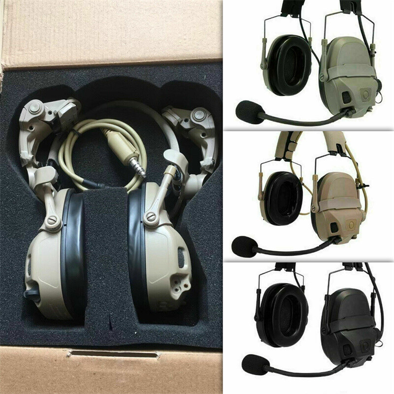 FMA FCS AMP Tactical Communication Headset Noise Reduction V20/V60 PTT Earphone