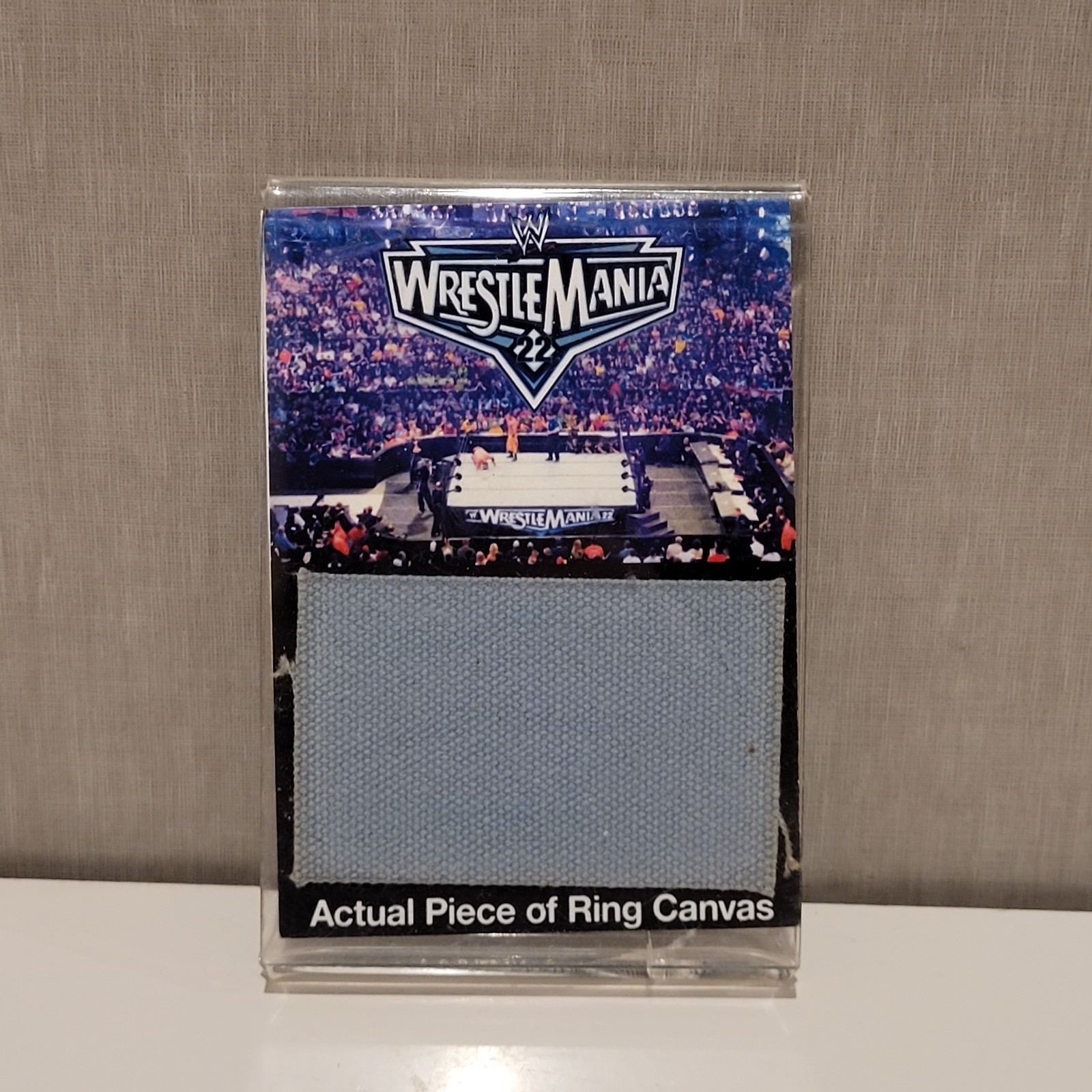 WWE WrestleMania 22 Authentic Ring Canvas Relic Plaque COA #1780/4000 Limited Ed