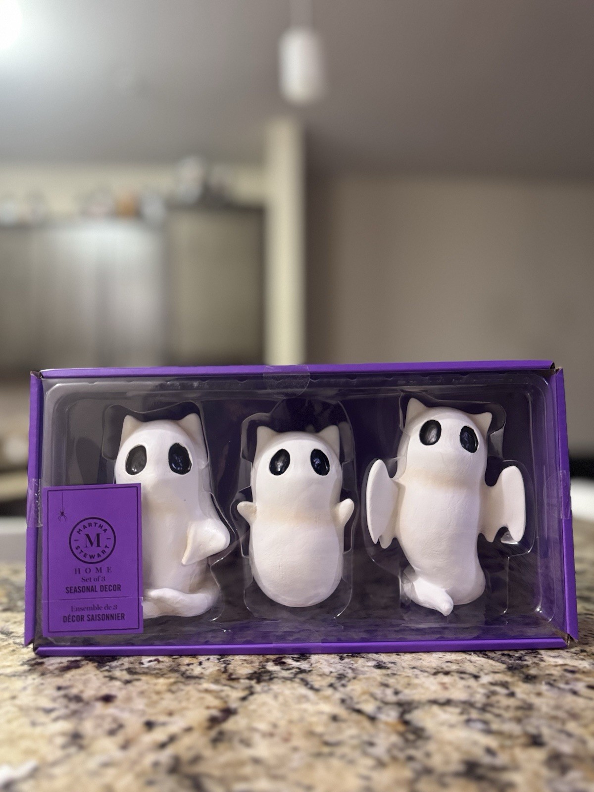 Martha Stewart Ghost Cats Set Of 3 Halloween Figurines Whimsigoth