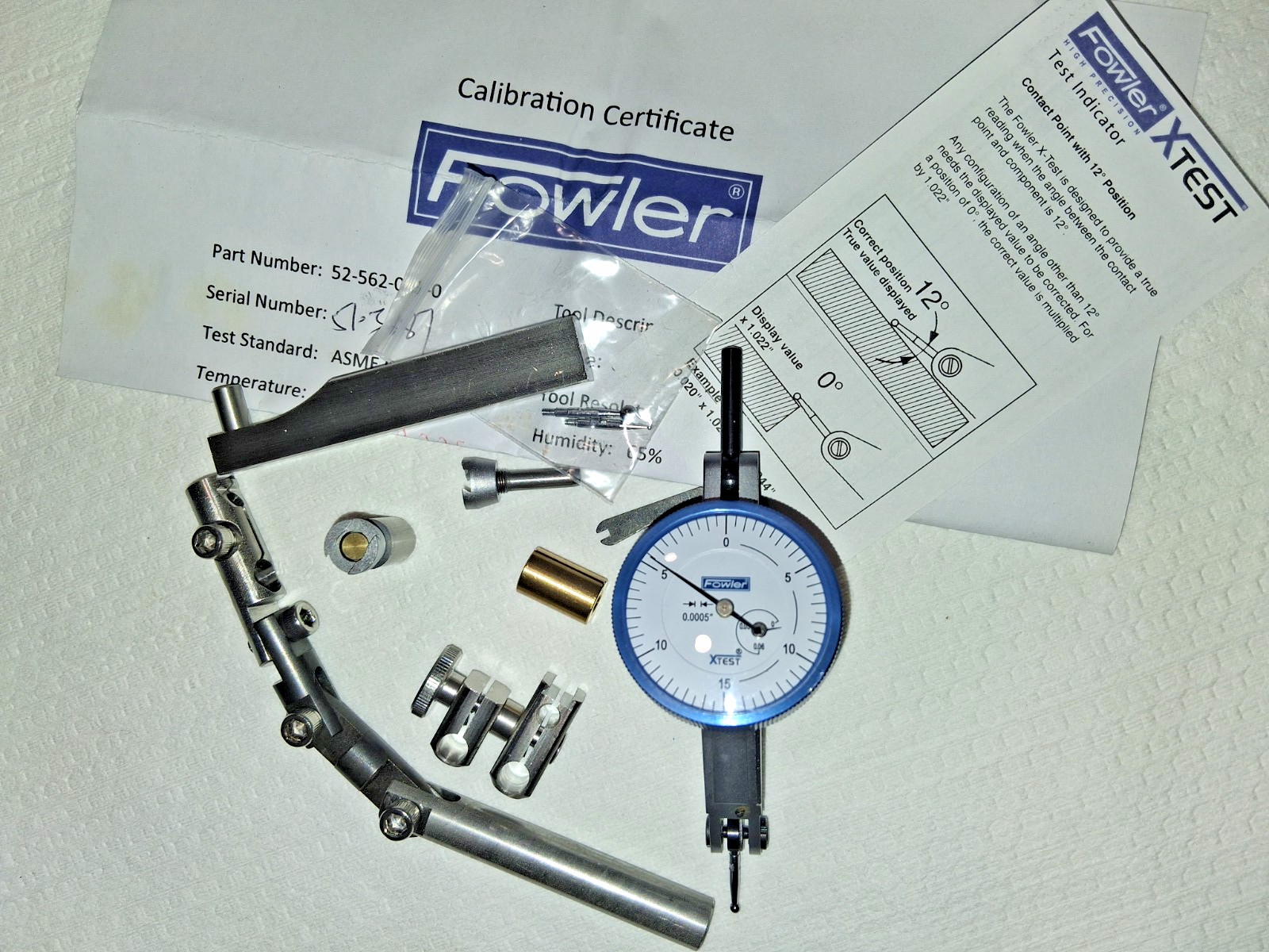 Fowler Horizontal Dial Test Indicator 52-562-001-0