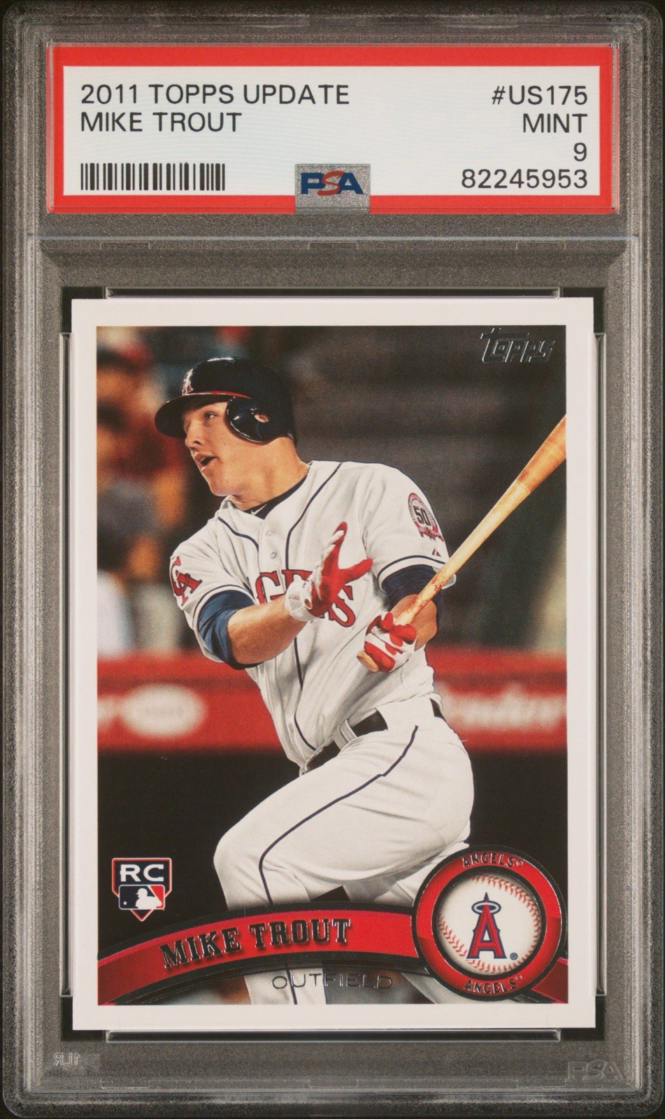 2011 Topps Update Series US175 Mike Trout PSA 9 Rookie Card 2011 Topps Update Series US175 Mike Trout PSA 9 Rookie Card